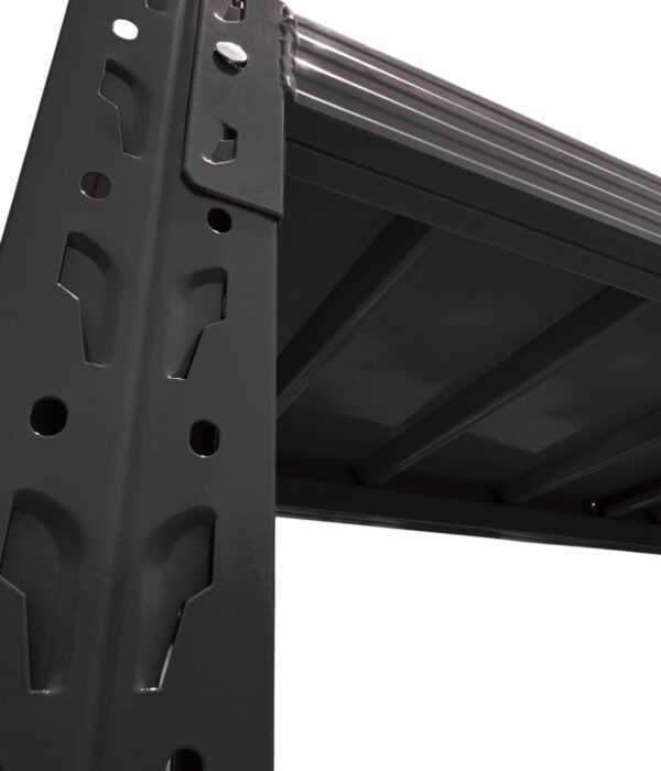 heavy duty steel shelving shelf panel underside black