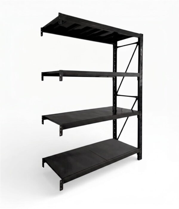 heavy duty steel shelving add on bay black