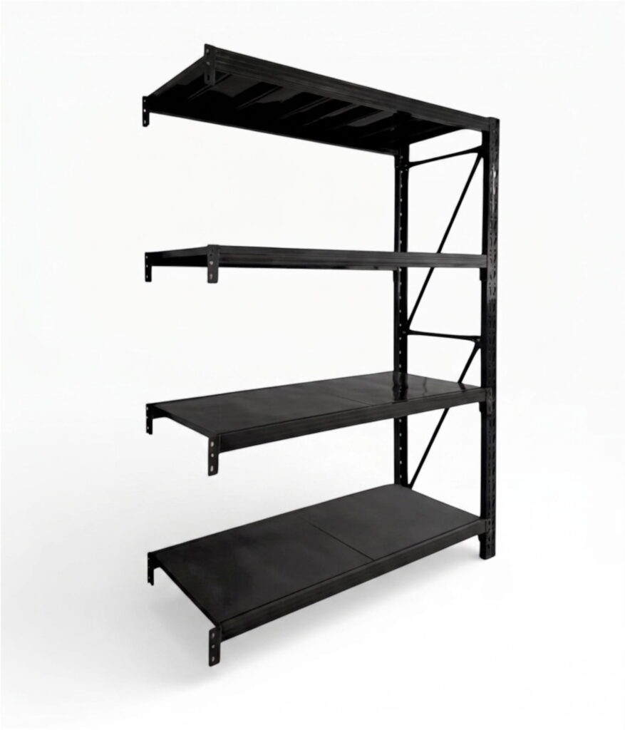 heavy duty steel shelving add on bay black